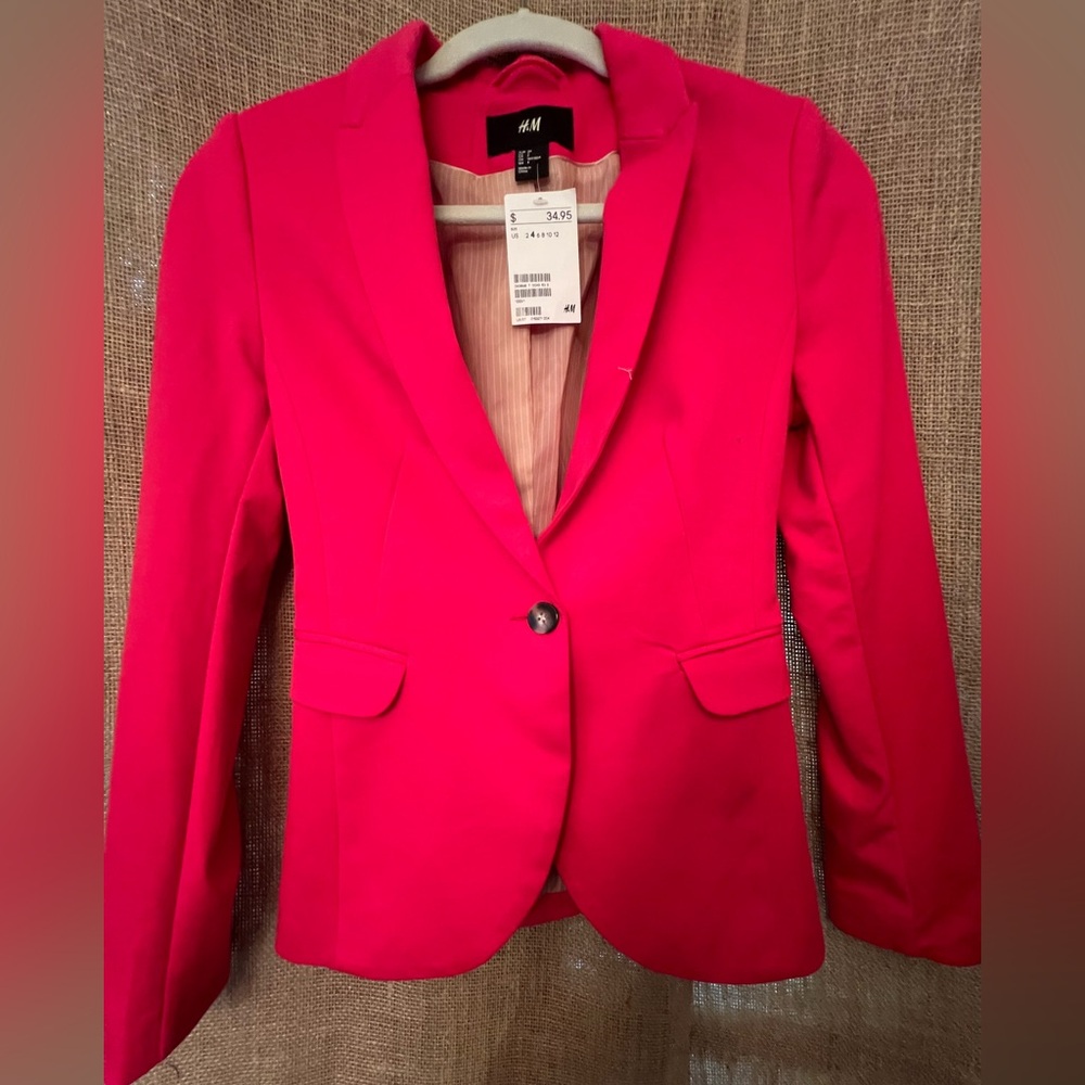 H&M Vibrant Pink Blazer size 4